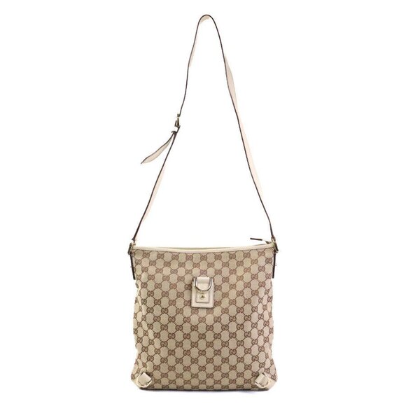 Auth GUCCI Crossbody Shoulder Bag Beige GG Canvas/Leather/Goldtone - e59892a - Picture 13 of 14